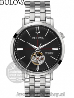Bulova Aerojet Classic Automaat 96A199 Horloge Zwart