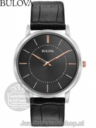 Bulova American Clipper Classic 98A167 Horloge Zwart