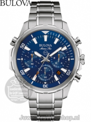 Bulova Marine Star 96B256 Horloge Blauw