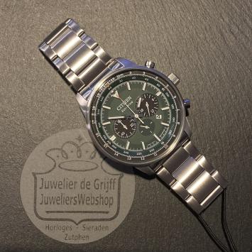 Citizen CA4500-91X chrono horloge heren groen