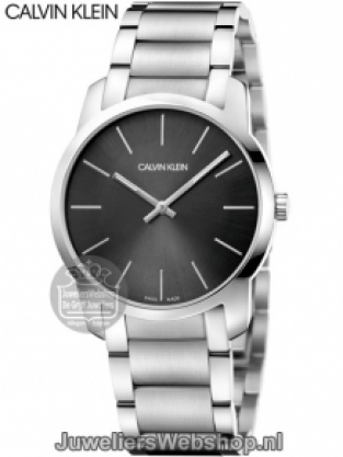 Calvin Klein City Midsize K2G22143 horloge staal zwart