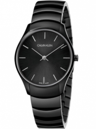 calvin klein classic horloge k4d22441 midsize zwart