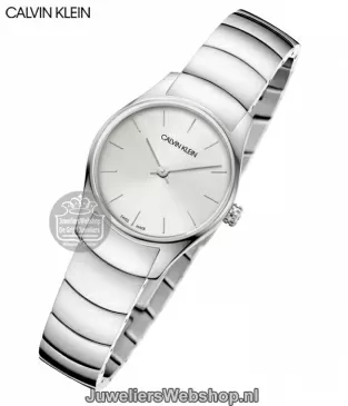 Calvin Klein Classic horloge K4D2314V dames met zwarte wijzerplaat
