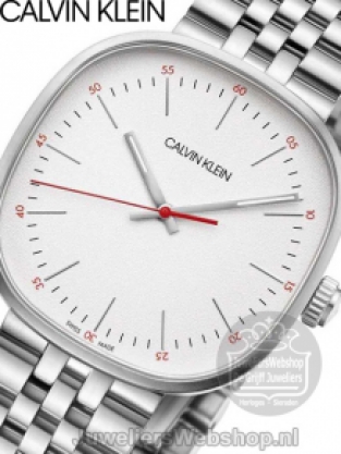 Calvin Klein Horloge Heren Squarely Wit K9Q12136