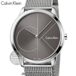 calvin klein heren horloge minimal k3m21123 met grijze wijzerplaat
