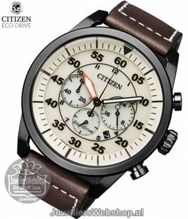 Citizen CA4215-04W horloge Eco-Drive Chrono PVD Zwart