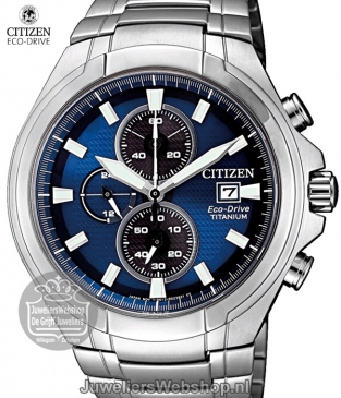 citizen ca0700-86l titanium chronograaf eco drive horloge