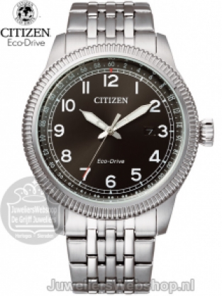 citizen eco drive sport horloge BM7480-81E Zwart