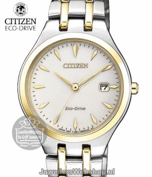 Citizen Eco Drive EW2484-82B Elegance Dames Horloge Bicolor