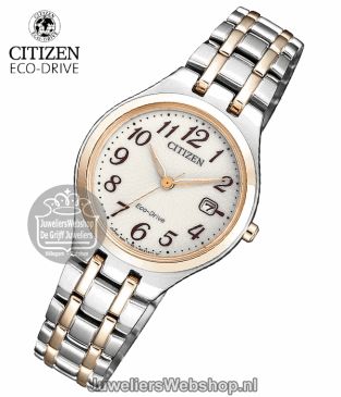 Citizen Eco Drive Elegance Horloge EW2486-87A Dames Bicolor