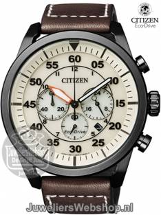Citizen CA4215-04W horloge Eco-Drive Chrono PVD Zwart