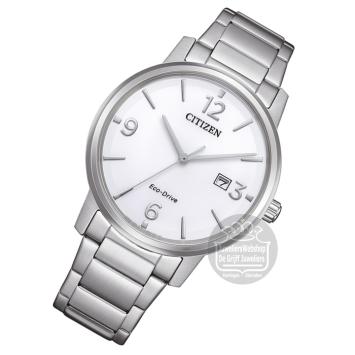 citizen BM6755-71A heren horloge eco drive staal wit