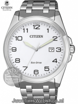 Citizen BM7108-81A heren horloge eco drive staal wit