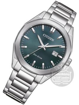 citizen BM7620-83X heren horloge eco drive staal wit