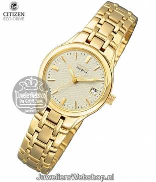 EW1262-55P citizen eco drive dames horloge pvd goud