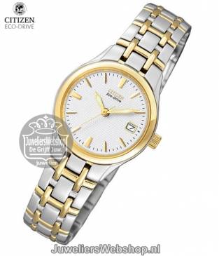 EW1264-50A citizen eco drive dames horloge bicolor