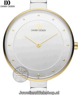 danish design iv65q1143 horloge dames bicolor