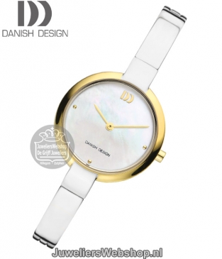 danish design horloge dames staal bicolor parelmoer wijzerplaat iv65q1151