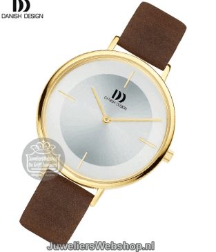 danish design iv15q1185 dames horloge goudkleurige kast
