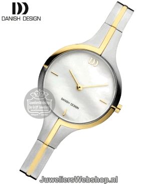 danish design iv65q1202 dames horloge bicolor