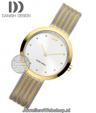 danish design iv65q1210 dames horloge staal bicolor