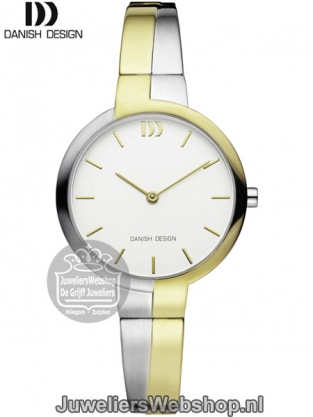 danish design iv65q1225 dames horloge staal bicolor