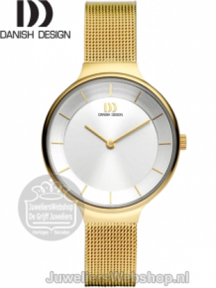 danish design IV05Q1272 dames horloge staal goud