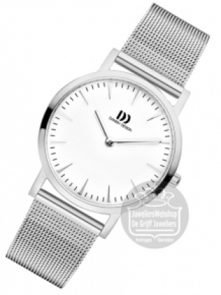 danish design 1235 dameshorloge edelstaal zilver