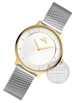 danish design IV65Q1294 dames horloge bicolor staal