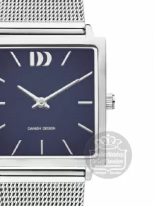 Danish Design Dames Horloge Miami Iv Q Staal Vierkant Zilver