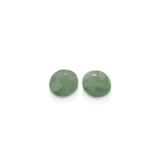 sparkling jewels earring editions Green Aventurine Twist Oval eardrops eagem29-so