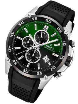 festina chronograaf horloge f20330-B heren zwart groen