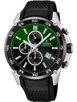 festina chronograaf horloge f20330-B heren zwart groen