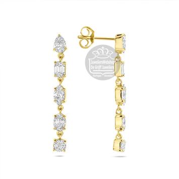 Facette Jewels Oorbellen 4033555 geelgoud met lab grown diamant