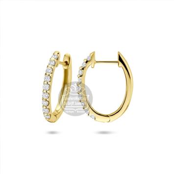 Facette Jewels Oorbellen 4033720 geelgoud met lab grown diamant
