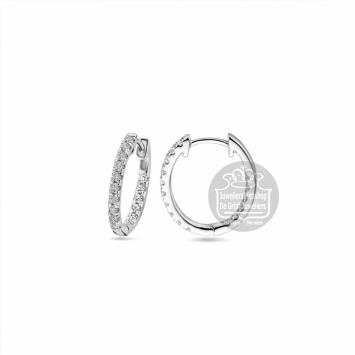 Facette Jewels Oorbellen 4106338 witgoud met lab grown diamant
