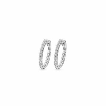 Facette Jewels Oorbellen 4106338 witgoud met lab grown diamant