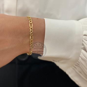 Fjory Gouden Figaro Armband 40-F0419