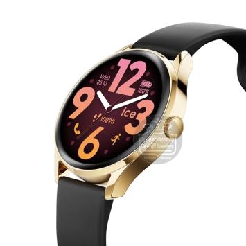 Ice-Smart Round Goldplated Black 3.0 Horloge 025106
