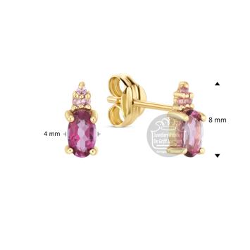 Jackie Gold Vintage Pink Topaz Studs JKE24.450