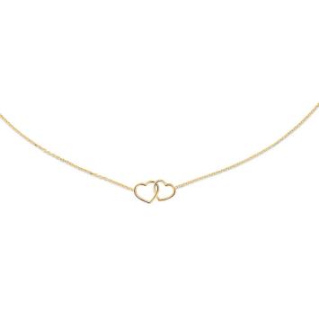 Jackie Gold Double Heart Necklace JKN23.049