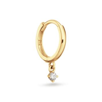 Jackie Gold Shining Star White Topaz single Hoop JKS24.441