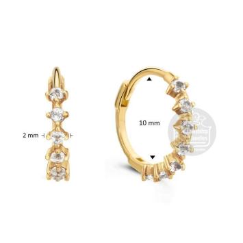 Jackie Gold Radiance White Topaz Hoops JKE24.440