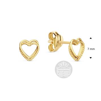 Jackie Gold Twisted Heart Studs JKE24.442