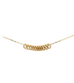 Jackie Gold Eleven Rings Necklace JKN20.086