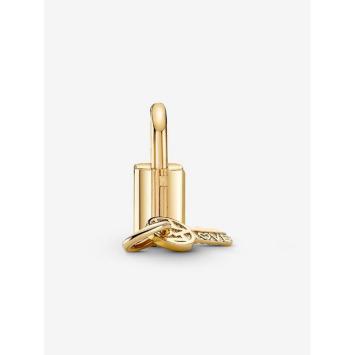 Pandora bedel Silver Goldplated Padlock and Key Charm 760088C01