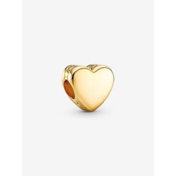 Pandora bedel Silver Goldplated graveerbaar hart 762015C00
