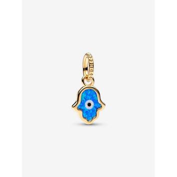 Pandora bedel Silver Opalescent Blauwe Hamsa Hand Charm 762699C01