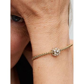 Pandora Silver Goldplated Sprankelende Ronde bedel 763234C01