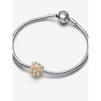 Pandora Silver Goldplated Sprankelende Ronde bedel 763234C01
